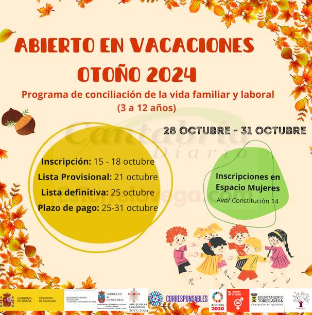 Abierto el plazo de inscripción en ‘Abierto en Vacaciones: Otoño 2024’