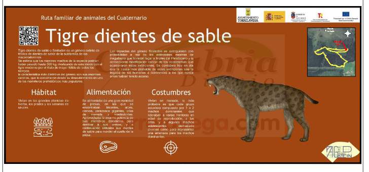 Sale a información pública la ruta familiar de animales del cuaternario en el monte Dobra