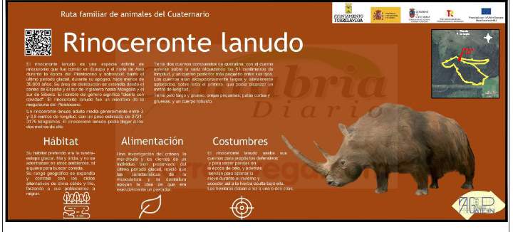 Sale a información pública la ruta familiar de animales del cuaternario en el monte Dobra