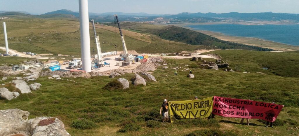 Activistas denuncian el "ecocidio" del polígono eólico El Escudo