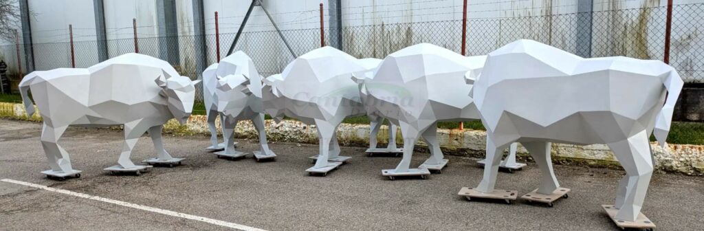 Así son las esculturas de bisontes que se instalarán en Torrelavega para convertirla en "capital del Cuaternario"