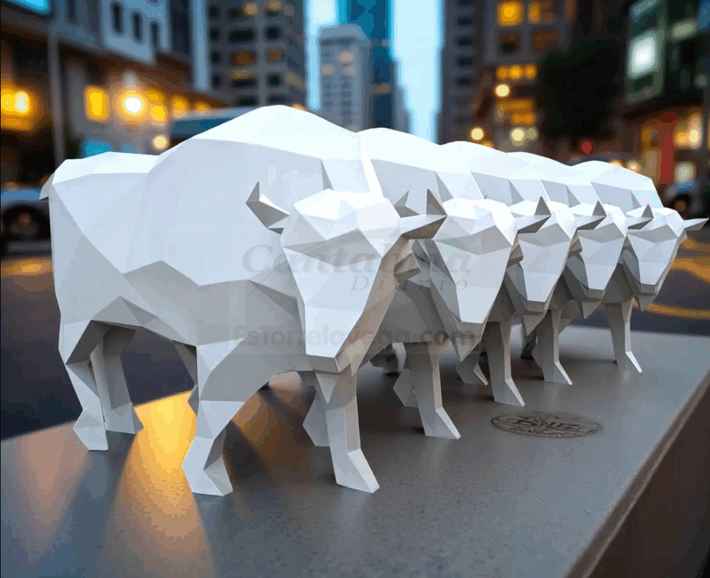 Así son las esculturas de bisontes que se instalarán en Torrelavega para convertirla en "capital del Cuaternario"