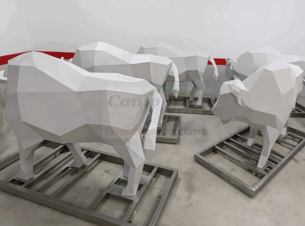 Así son las esculturas de bisontes que se instalarán en Torrelavega para convertirla en "capital del Cuaternario"