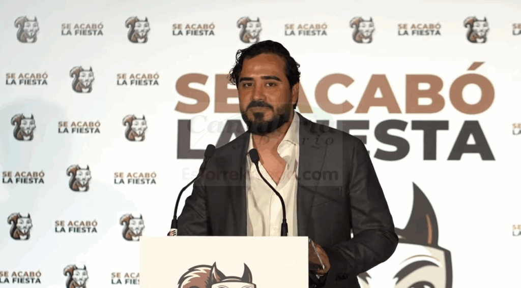 Luis "Alvise" Pérez durante su comparecencia tras las Elecciones Europeas de 2024